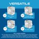 thumbnail image 5 of Adaptador de viaje Ceptics, enchufe universal 6 en 1 con 2 USB-A y 3 USB-C, 5 of 9