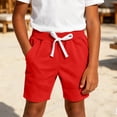 thumbnail image 3 of Gytharion Children's Cotton Short Pants Summer Casual Solid Color Drawstring Elastic Waist Shorts Kids Lightweight Outdoor Sport Short Pants, 0-12 Years, 3 of 5