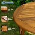 thumbnail image 6 of Patio Bistro Folding Sets, 1 Round Table with 2 Rope Chairs, FSC Acacia Wood, Summer Leaf, 6 of 10