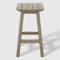 thumbnail image 6 of WestinTrends 24" HDPE Outdoor Patio Counter Height Backless Square Bar Stool, Weathered Wood, 6 of 7