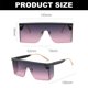 thumbnail image 2 of Gafas de sol sin marco de una sola pieza, gafas de sol de tendencia de moda con montura grande, hechas de metal, 2 of 5