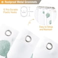 thumbnail image 5 of Floral Shower Curtain - Sage Green Beige Watercolor Flower Leaves Fabric Shower Curtain Set with Plastic Hooks, Modern Minimalist Decorative Waterproof Cloth Shower Curtains for Bathroom, 72x72, 5 of 6