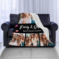 thumbnail image 4 of Custom Blanket with Photos Personalized Text Blankets for Adult Customized for Dad Mom Soft Fleece Throw Blanket Mother's Day Anniversary Valentine 10 Photos Blankets, 4 of 5