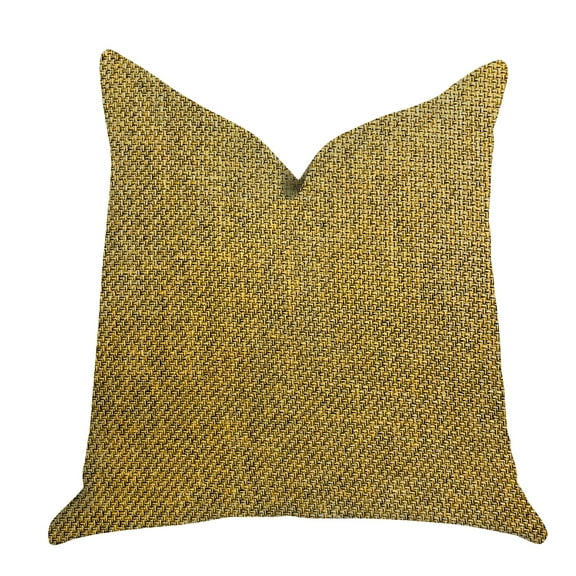 Plutus Mustard Seed Luxury Throw Pillow in Dark Yellow