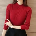 thumbnail image 4 of Turtleneck Sweater Women Fashion 2021 New Stretch Tops Women Candy Color Knitted Pullovers Long Sleeve Bottoming Knitted Sweater, 4 of 6