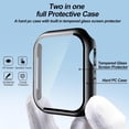 thumbnail image 2 of moogdieeo 2 Pack Case Built in Tempered Glass Screen Protector Compatible with Apple Watch series 10 46mm, Hard PC Case Overall Protective Cover- 1 Black + 1 Transparent, 2 of 12