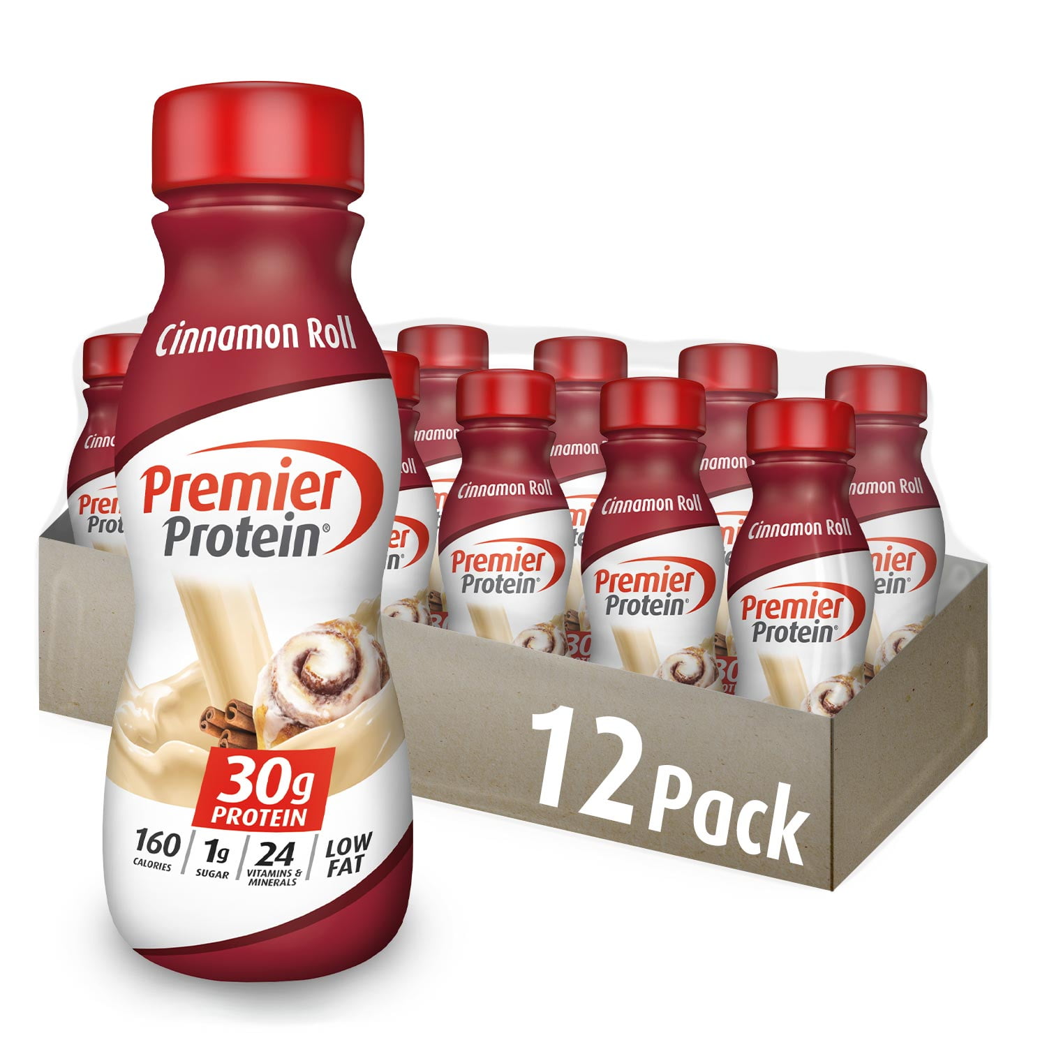 Premier Protein Shake, Cinnamon Roll, 30g Protein, 11.5 Fl Oz, 12 Ct