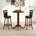 thumbnail image 3 of YYAo Dining Table, Kitchen Table, Dining Room Table,Wood Pub Round Dining Table with Pedestal Base, 3 of 10