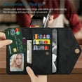 thumbnail image 5 of Allytech Zipper Wallet Case for Samsung Galaxy S22, PU Leather With Wrist Strap Crossbody Strap Multiple Cards Holder Kickstand Shockproof Wallet Case Cover for Samsung Galaxy S22, Black, 5 of 6