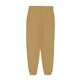 thumbnail image 7 of ZVAVZ Boys Cotton Linen Pants with Pockets Elastic Waist Drawstring Sweat Jogger Lounge Tapered Leg Harem Pants Trousers Khaki,13 Years, 7 of 7