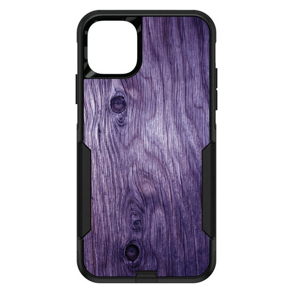 DistinctInk Custom SKIN / DECAL compatible with OtterBox Commuter for iPhone 11 Pro (5.8" Screen) - Purple Weathered Wood Grain Print - Printed Wood Grain Image