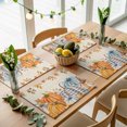 thumbnail image 5 of Orange Pumpkins Fall Placemats Set of 2, Thanksgiving Maple Leaf Rustic Washable Wipeable Table Mats for Dining Tables, Indoor Outdoor Kitchen Place Mats for Holiday Party Table Decor, 5 of 9