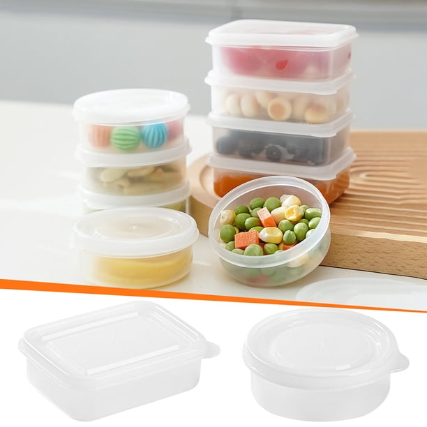 Recipientes apilables para almacenamiento de alimentos con tapas - Juego de 4 piezas para organizar la nevera, recipientes herméticos para la despensa de cocina