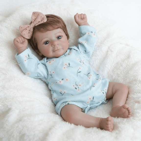 Dayoff Kids Lifelike Reborn Baby Dolls -18 Inch Realistic Baby Doll With Clothes For Kids Age 3 (No Accessories)