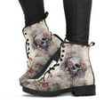 thumbnail image 2 of Botas con estampado de esqueleto Botas de cuero Botas de moda antideslizantes resistentes al desgaste, 2 of 5