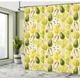 thumbnail image 5 of Ambesonne Exotic Shower Curtain, Avocados Dragon Fruit Guava, 69"Wx84"L, Pastel Yellow Olive Green, 5 of 5