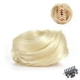 thumbnail image 4 of 2Pcs Mini Claw Clip in Messy Bun Chignon Synthetic Hair Cat Ears Bun Extensions Wig Accessory Ponytail Updo Hair Pieces, 4 of 5