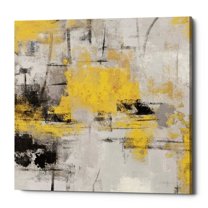 Epic Graffiti 'Stone Gardens III Yellow' by Silvia Vassileva, Canvas Wall Art, 18"x18"