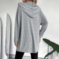 thumbnail image 5 of iHPH7 Zip Up Sweaters for Women Travel Cardigan Loose Cardigan for Women Fall Fashion Long Sleeve Cardigan for Women Casual Outerwear Hooded Cardigan for Women Gray XXL, 5 of 5