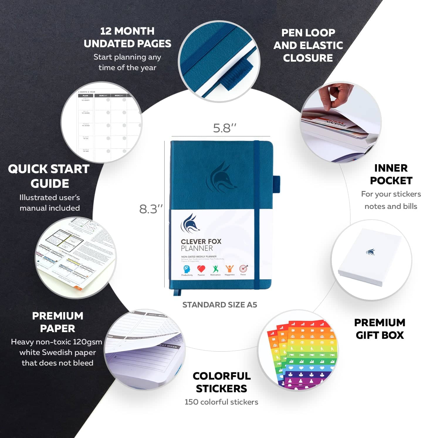 Clever Fox Weekly Undated Planner