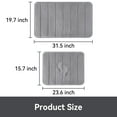 thumbnail image 5 of Hengbo 2-Piece Memory Foam Bathroom Mat Set Extra Absorbent for Bathroom Washable Light Gray, 5 of 7