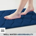 thumbnail image 4 of Oval Shaped Design Embossed Solid Color Memory Foam Soft Bathroom Rug Non-Slip PVC Backing, 4 of 6