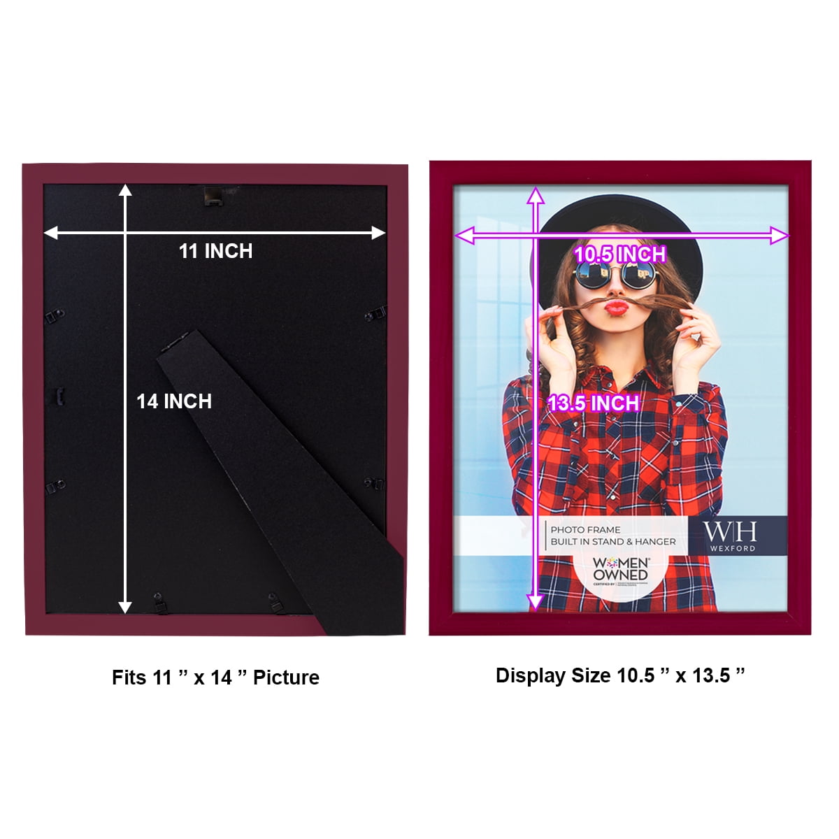 Woodgrain 11 in. x 14 in. Cherry Red Picture Frame