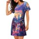 thumbnail image 2 of Balery Taxi Colorful Town Camisón de manga corta con cuello redondo para mujer, cómodo y elegante., 2 of 6