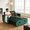 Green01, variant on BSHTI 52.75”3-Position Adjustable Velvet Futon Sofa Bed, Convertible Loveseat Sleeper with Pull-Out Bed for Small Space, Modern Tufted Chaise, Black