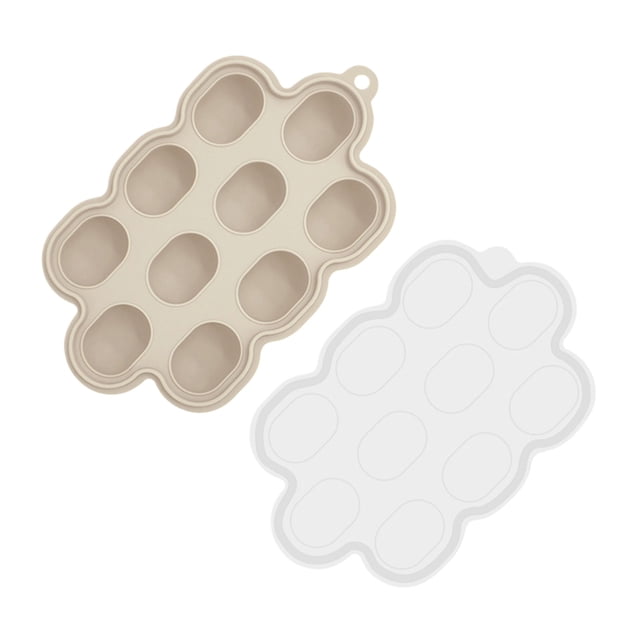 Molde de hielo de silicona y gel de sílice Toystoory desmoldeo fácil beige