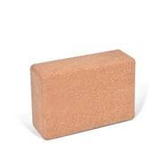 Yoga Block Cork, Yoga Brick Deepen Poses Aid Non Slip High Density Firm Fitness Equipment Support Props for Yoga Exercise, Stretching (Rectangle, Plain Cork)