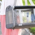 thumbnail image 3 of Transportín para perros, bolso transpirable para viajes de gatos, bolso para exteriores, plegable para gatos y perros Likrtyny Libre de BPA, 3 of 7