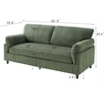thumbnail image 6 of Lunale 82" Oversized Loveseat Sofa, Modern 2-Seater Cloud Couch for Living Room, Green Corduroy, 6 of 6