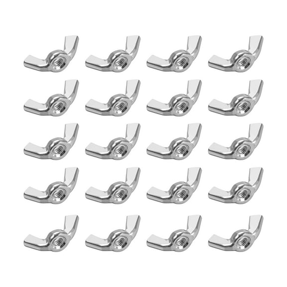 3/16"-24 Wing Nuts, Carbon Steel Zinc Plated Hand Twist Tighten Ear Butterfly Nut 20 Pcs