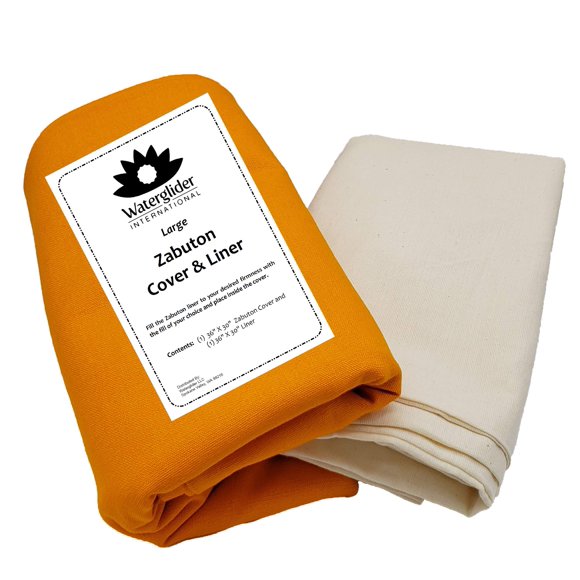 Waterglider International Housse et Doublure Zabuton / Housse et Doublure Seulement / 100 % Coton / Vous Avez Choisi Votre Propre Remplissage (Orange Safran, 36)