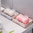 thumbnail image 5 of 1PCS self adhesive Layers Soap Box Kitchen Tools Bathroom Accessories Soap Dish Suction Holder Storage Basket Soap Box Stand, 5 of 5