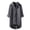 Z64-Dark Gray, variant on Women's Linen Blend High-Low Button-Down Shirt, Roll Sleeve Oversized Blouse, Casual Tunic with Chest Pocket & Side Slits