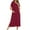 Wine, variant on Abomasnow Robes for Women Loose Fit Zipper Front Short Sleeve Full Length Spa Bathrobe with Pockets S-2XL