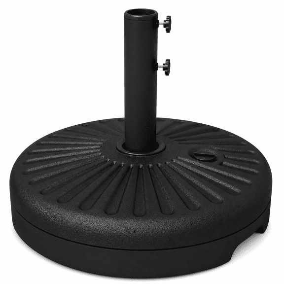 Black Heavy Duty Water Filled Patio Umbrella Base for Decks and Poolsides