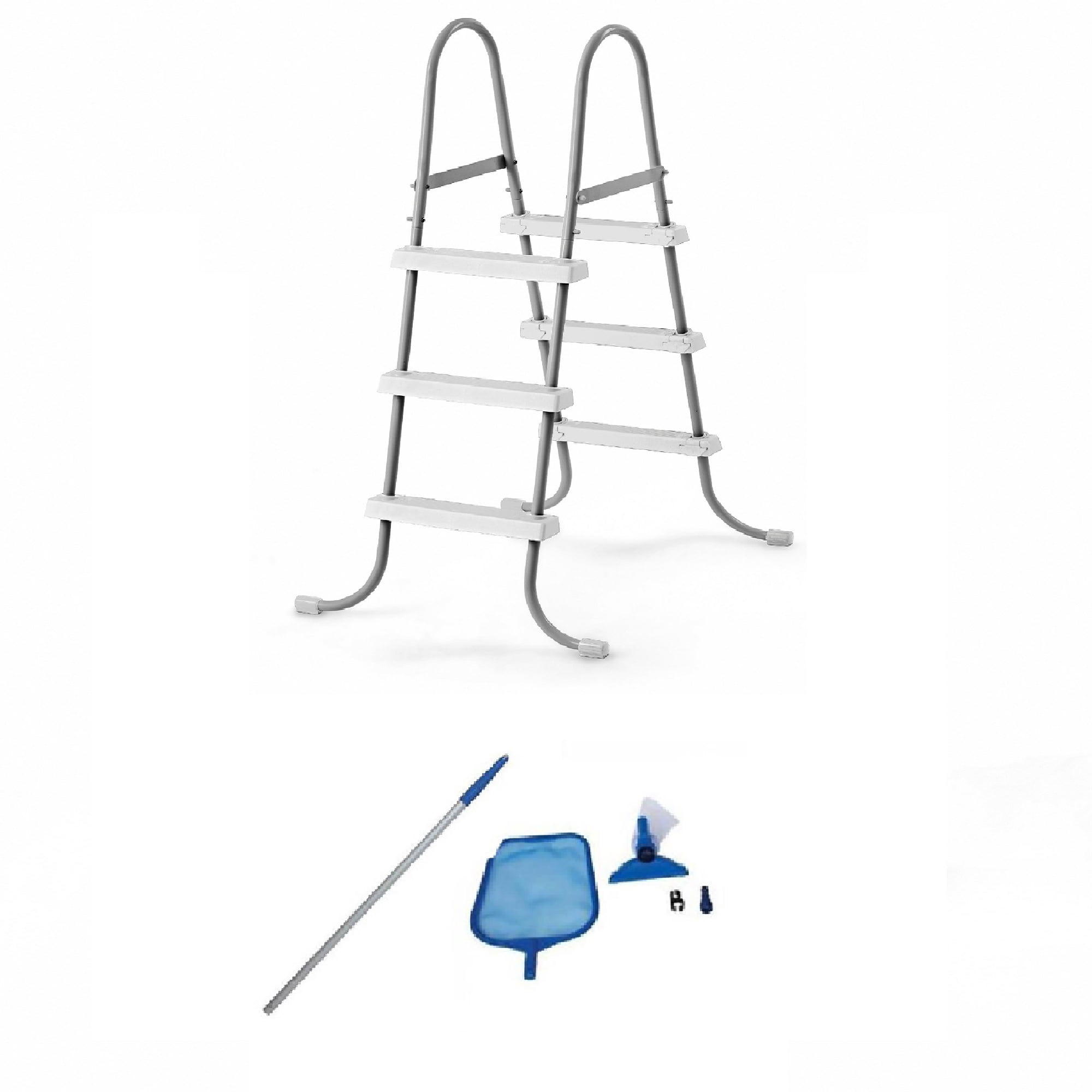 Intex Above Ground Steel Frame Pool Ladder & Intex Cleaning Maintenance