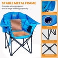 thumbnail image 3 of ABORON Heated Camping Chairs for Adults, Oversized Padded Folding Chair with Adjustable Heating, Portable Heated Lawn Chair for Outdoors Blue, 3 of 6