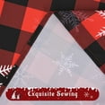 thumbnail image 5 of Christmas Decor Christmas Tablecloth Plaid Table Cloth Rectangle Table for Holiday, Snowflake Christmas Tablecloths for Kitchen Dining Room Outdoor, Parties, Ideal Gifts 60x120 inch, 5 of 6