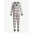thumbnail image 5 of Joyspun Women's Waffle Knit Henley Sleep Top, Joggers and Socks Pajama Set, 3-Piece, Sizes XS-3X, 5 of 6
