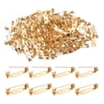 thumbnail image 1 of Uxcell 120 Pcs Alfiler de Seguridad de 20mm Dorado Claro Broche Cierre Alfileres de Respaldo con Agujero para Manualidades DIY Etiquetas con Nombre Insignias Fabricación de Joyas, 1 of 6