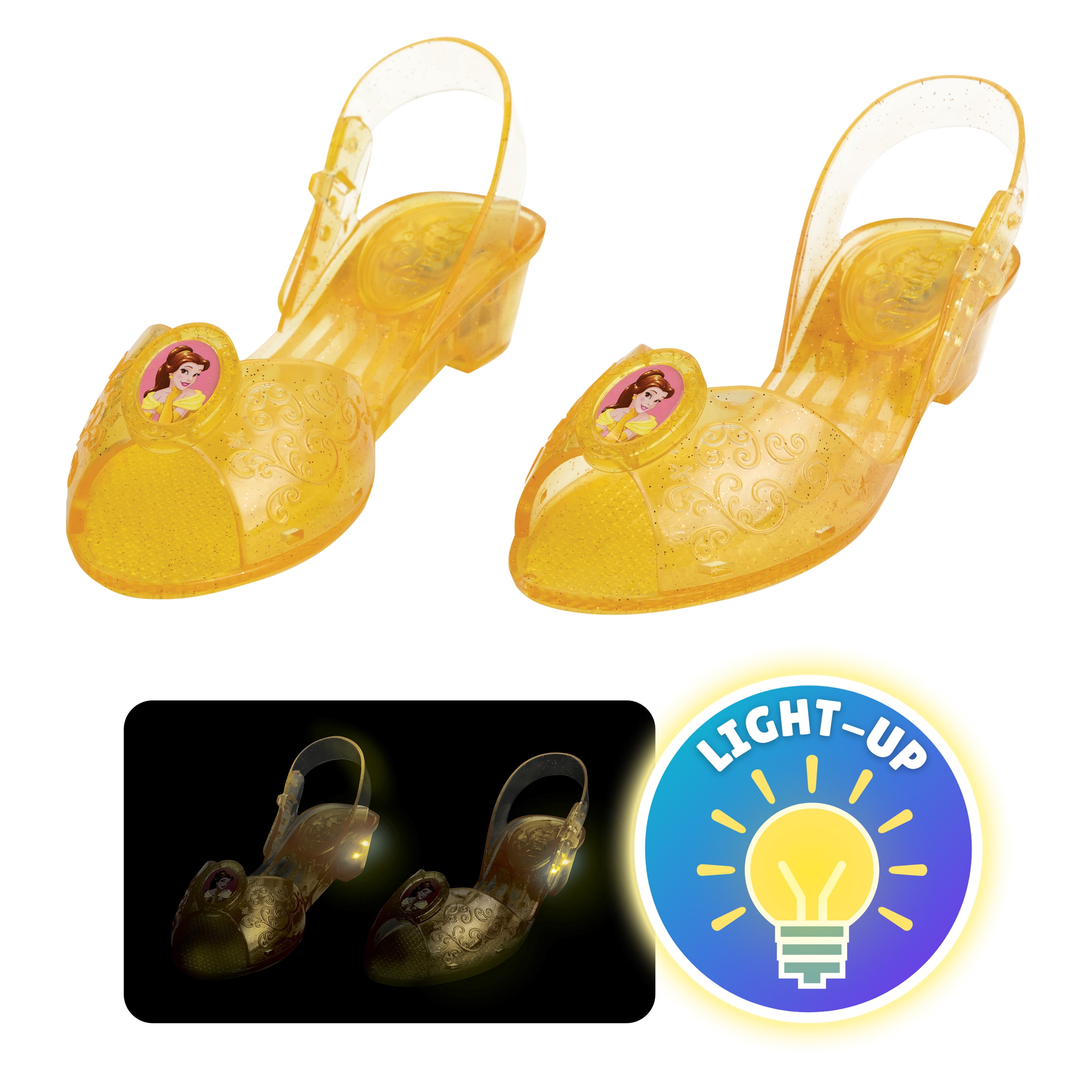 Disney Beauty & The Beast Belle Halloween Light Up Shoe Accessory for Children, by Disguise