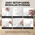 thumbnail image 5 of Cube Storage Organizer 6 Cube, Stackable Closet Organizer Storage Shelves, Plastic Storage Shelving Units and Storage Cubes for Clothes Books Toys, Bedroom Living Room Dorm, White, 5 of 8