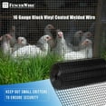 thumbnail image 6 of Fencer Wire 16 Gauge Black Vinyl Coated Welded Wire Mesh Size 1 inch by 1 inch for Home and Garden Fence, Protect Chickens Rabbits and Farmed Animals, 6 of 9