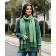 thumbnail image 3 of Fashion Women's Scarf Lightweight Long Scarfs Luxury Lady Classic Range Pashmina Silk Solid colors Wraps Shawl Stole Soft Warm Scarves For Women, 3 of 5