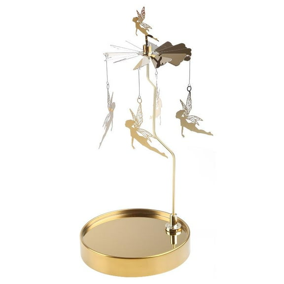 Snowflake Deer Fairy Rotating Candlestick Tealight Candle Holder Tray Romantic Wedding Party Decor