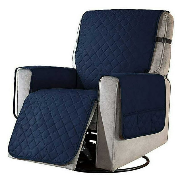 Housse de Sofa 2024 Réversible pour Fauteuil Inclinable, Housse Imperméable avec Poches Latérales, Protège-Fauteuil Inclinable Lavable avec Sangles Élastiques pour Enfants, Chien, Beige